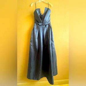 Navy Blue Strapless Ballgown